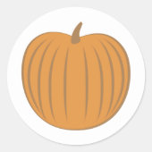 Antiek Oranje Pompoen Herfst Envelop Afdichting Ronde Sticker (Voorkant)