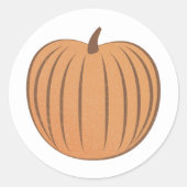 Antiek Oranje Pompoen Herfst Envelop Afdichting Ronde Sticker (Voorkant)