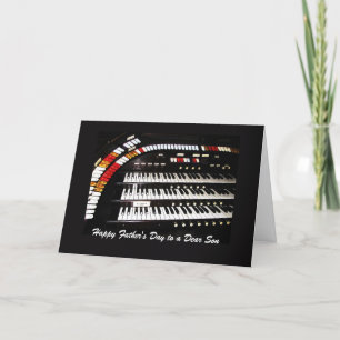 Antiek Organ Happy Vaderdag voor Godfather Kaart