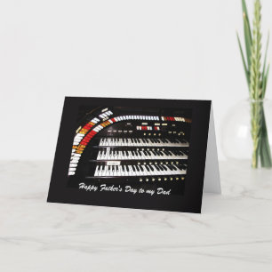 Antiek Orgel Gelukkige Vaderdag aan papa Groet Kaart