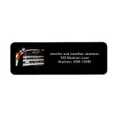  Antiek Orgel Toetsenbord Retouradres Etiket (Voorkant)