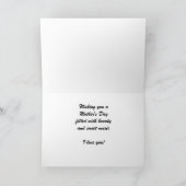 Antiek orgeltoetsenbord Happy Moederdag begroeting Kaart (Binnen)