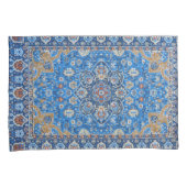 Antiek Oriëntaals Blauw Perzisch Turks Tapijt Kussensloop (Voorkant-Rechts)