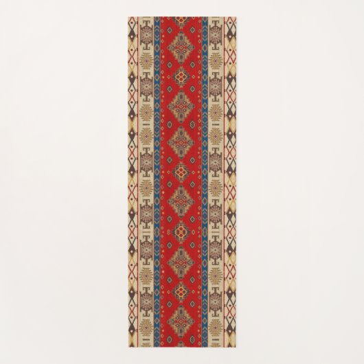 Antiek Oriëntaals Turks Rood Ottomaanse Kilim Tapi Yogamat (Voorkant)