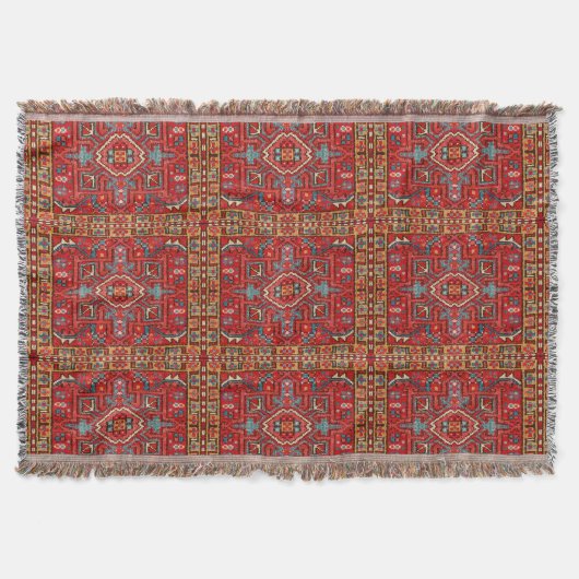 Antiek Oriental Carpet Photo Print Herhalingspatro Deken (Voorkant)