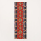 Antiek-Oriental Chili Red Black Turkse Kilim Rug Yogamat (Voorkant)