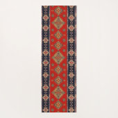 Antiek-Oriental Chili Red Black Turkse Kilim Rug Yogamat (Achterkant)
