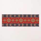 Antiek-Oriental Chili Red Black Turkse Kilim Rug Yogamat (Voorkant (horizontaal))