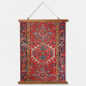 Antiek-Oriental Rug Pattern Hangend Wandkleed (Voorkant)