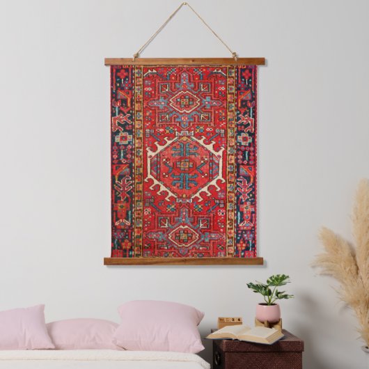 Antiek-Oriental Rug Pattern Hangend Wandkleed (Slaapkamer)
