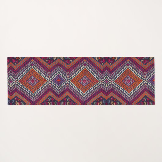 Antiek-Oriental Traditional Armenian Pattern Rug Yogamat (Achterkant (horizontaal))