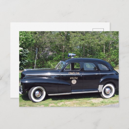 Antiek Orleans, Briefkaart auto van de hoofdpoliti (Voorkant / Achterkant)