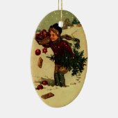 Antiek Ornament kerstillustratie (Rechts)
