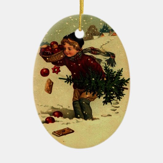 Antiek Ornament kerstillustratie (Voorkant)