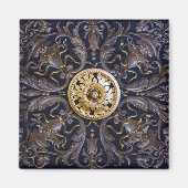 Antiek Ornament met goudplaten Magneet (Voorkant)