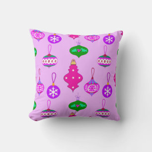 Antiek Ornament Patroon in Roze, Blauwgroen en Orc Kussen