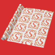 Antiek Ornamental Monogram - hoofdletter S