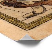 Antiek Ortelius-kaart van het Zee van de Stille Oc Poster (Hoek)