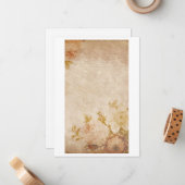 Antiek oud briefpapier notitiekaartje (Voorkant / Achterkant in situ)