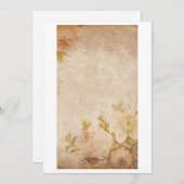 Antiek oud briefpapier notitiekaartje (Voorkant / Achterkant)