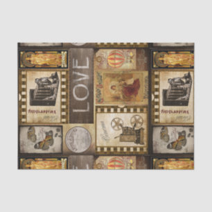 Antiek oud  lakschildpad tissuepapier