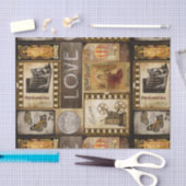 Antiek oud  lakschildpad tissuepapier (Craft)