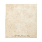 Antiek oud papier  perkamentachternaam notitieblok (Voorkant)