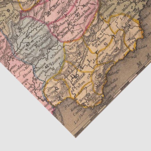 Antiek oud papier voor Wereldkaart (Detail)