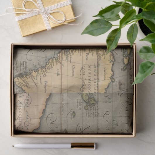 Antiek oud papier voor Wereldkaart (Geschenk)