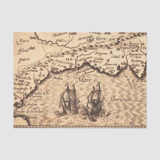 Antiek oud papier voor Wereldkaarten (Voorkant)