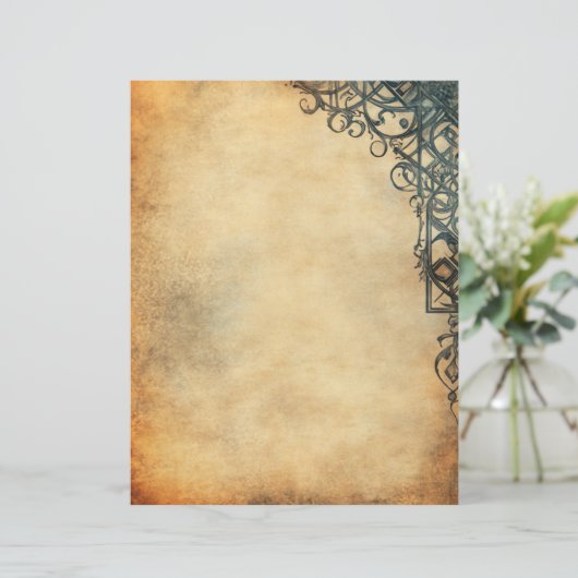 Antiek oud  perkamentpapier (Staand voorkant)