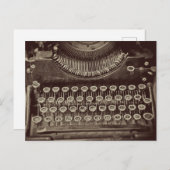  Antiek oud Sepia Tone-schrijfmachine Briefkaart (Voorkant / Achterkant)