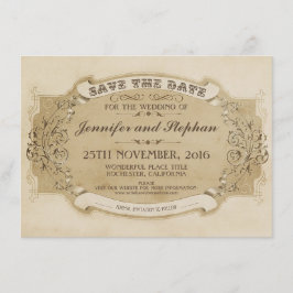  antiek Oud Sla de datumkaart op Save The Date
