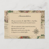 Antiek Oud Wereldkaart Bieden Invoegen Informatiekaartje (Voorkant)