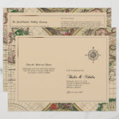 Antiek oud Wereldkaart weddenschap Thalia (Voorkant / Achterkant)