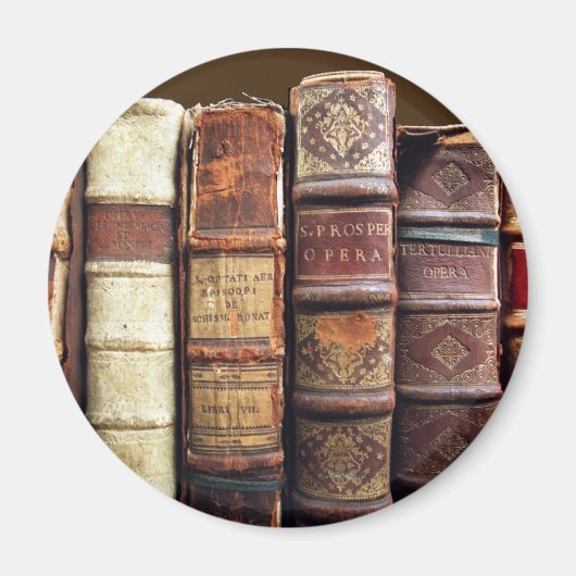 Antiek Oude Boeken  Tomes Gift Magneet (Voorkant)