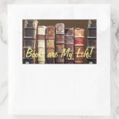 Antiek Oude Boeken  Tomes Gift Rechthoekige Sticker (Tas)