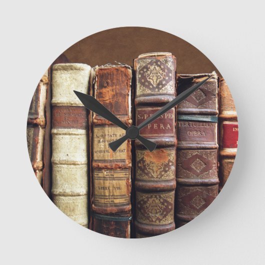 Antiek Oude Boeken  Tomes Gift Ronde Klok (Voorkant)