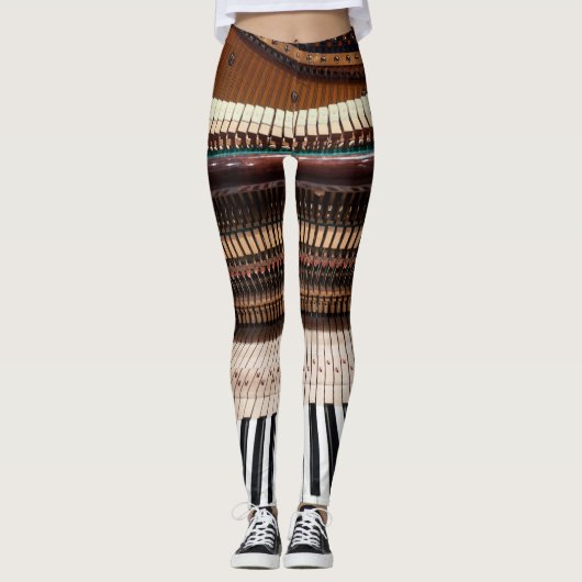Antiek oude concertpianofoto leggings (Voorkant)