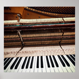 Antiek oude concertpianofoto poster