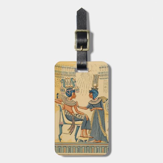 Antiek Oude Egyptische Royalty Bagagelabel (Voorkant verticaal)