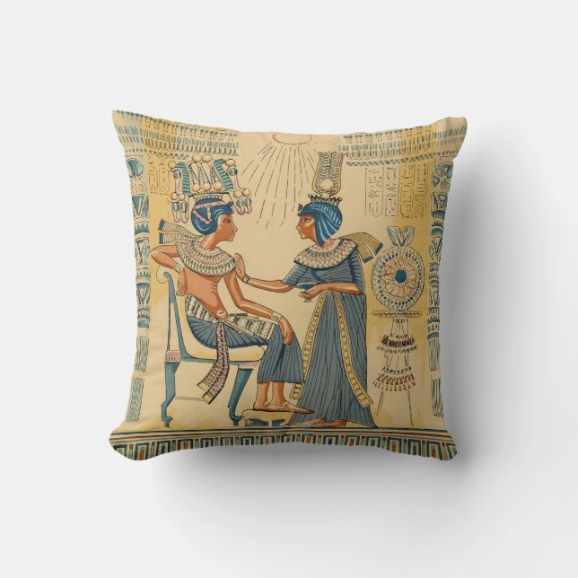  Antiek Oude Egyptische Royalty Kussen (Voorkant)
