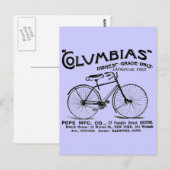 Antiek oude fiets met fashioned briefkaart (Voorkant / Achterkant)