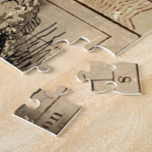 Antiek Oude Generaal Frankrijk Kaart & Schip Legpuzzel (Zijkant)