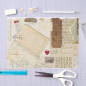 Antiek oude handgeschreven brieven en tijdschrifte tissuepapier (Craft)