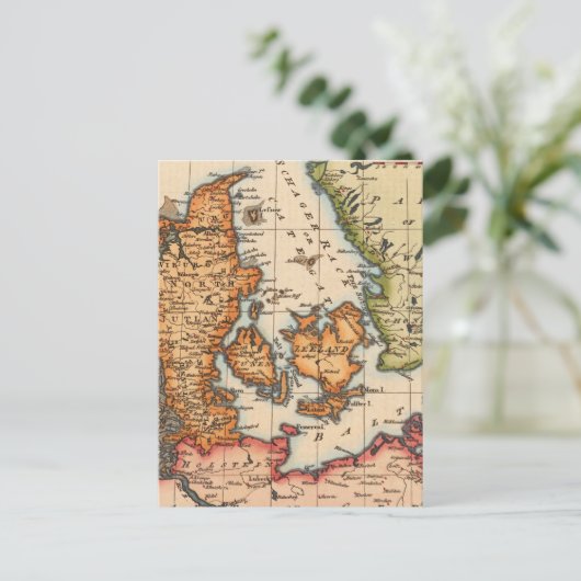 Antiek oude kaart geïnspireerd (10) (Staand voorkant)