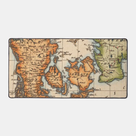 Antiek oude kaart geïnspireerd (10) bureaumat (Voorkant)