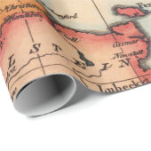 Antiek oude kaart geïnspireerd (10) cadeaupapier (Rol Hoek)