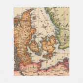 Antiek oude kaart geïnspireerd (10) fleece deken (Voorkant)