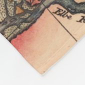 Antiek oude kaart geïnspireerd (10) fleece deken (Hoek)